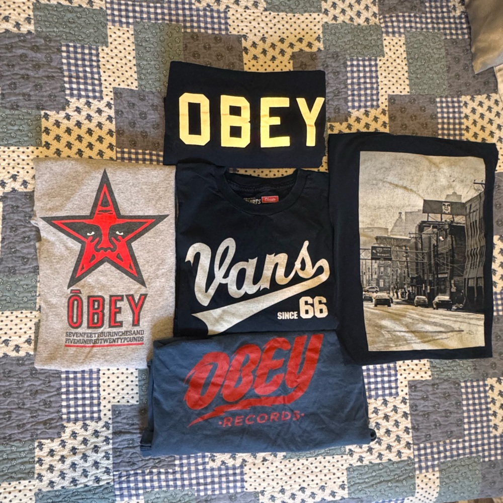 Vans and Obey Graphic T-Shirts Bundle